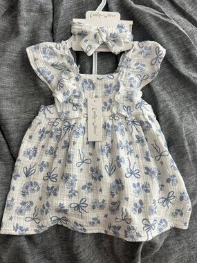 NWT Emily & Oliver Dress and Headband Set